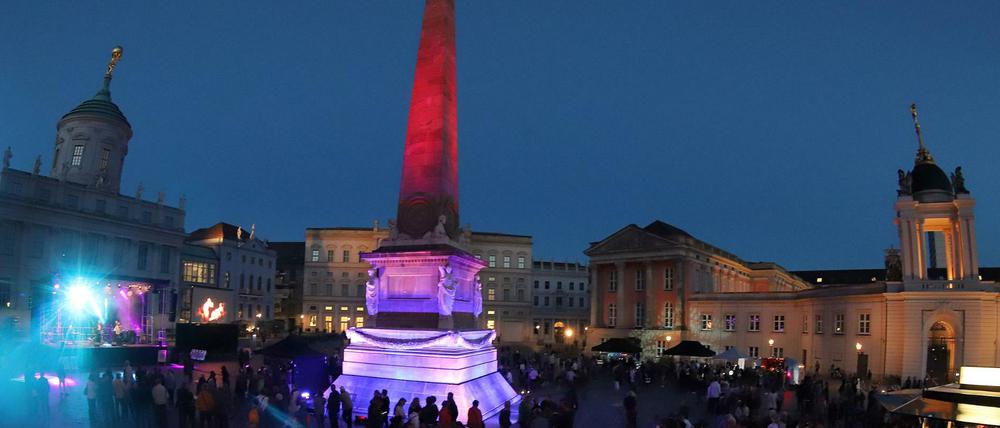 Eine kleine Nachtmusik. 2019 wurden die Musikfestspiele Potsdam Sanssouci auf dem Alten Markt eröffnet.