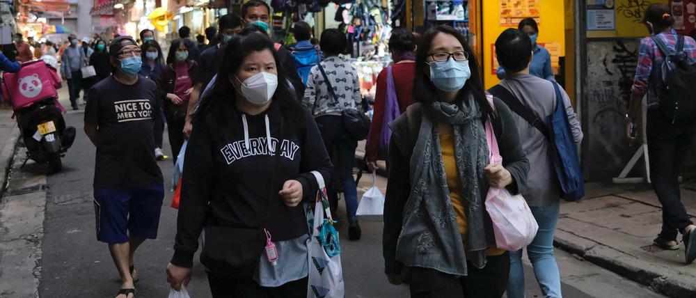 In Hongkong tragen alle Atemmasken.