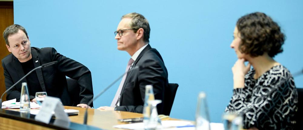 Klaus Lederer, Michael Müller und Ramona Pop waren in der Krise nicht immer einer Meinung.