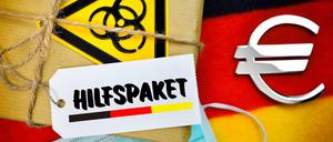 Kleine Geschenke erhalten die Solidarität. Symbolfoto Hilfspaket in Corona-Zeiten.