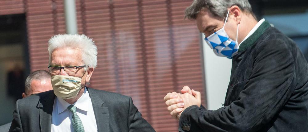 Winfried Kretschmann und Markus Söder beim Treffen in Ulm
