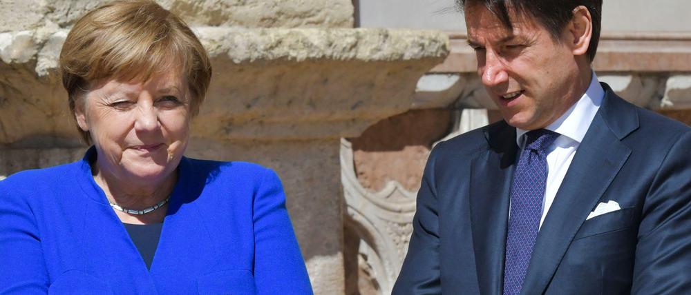 Partnerschaft mit Machtgefälle: Angela Merkel und Italiens Premier Giuseppe Conte