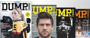 Andere Bilder des Eishockeys. Die Ausgaben von Dump &amp; Chase.