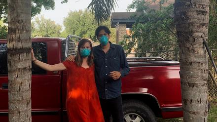 Viktoria Usui-Barbo und ihr Freund Noel Hernandez sind in Texas angekommen.