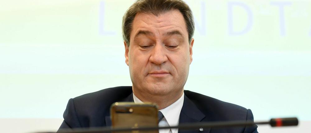Markus Söder bayerischer Ministerpräsident lädt zum ersten Online-Parteitag ein.