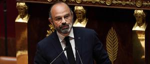 Frankreichs Premierminister Edouard Philippe bei seiner Rede vor der Nationalversammlung am Dienstag.