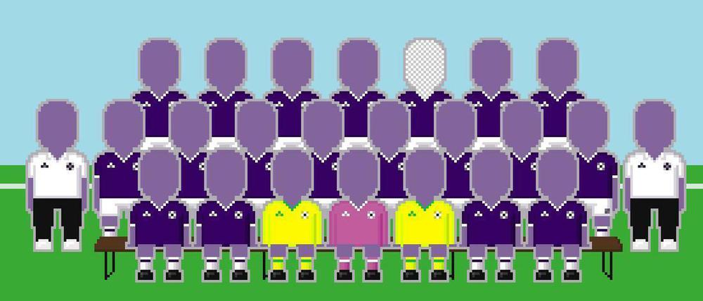 In der hinteren Reihe, dritter von rechts, ist noch ein Platz frei. So bewirbt Tennis Borussia die Auktion auf der eigenen Webseite.