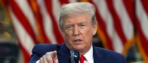 „Wir sind nicht glücklich über China“, sagte US-Präsident Trump.