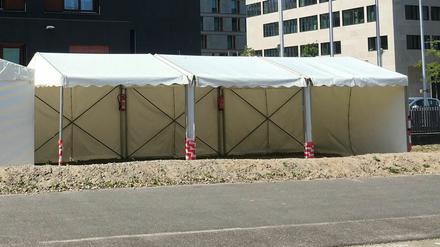 Private Corona-Teststelle in Berlin-Mitte