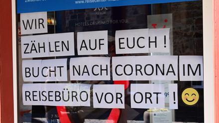 Einbrüche durch die Corona-Krise: Ein Reisebüros wie dieses in Fritzlar 