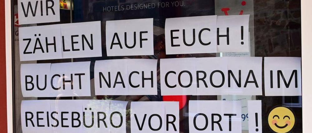 Einbrüche durch die Corona-Krise: Ein Reisebüros wie dieses in Fritzlar