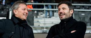 Frank Wormuth (links, mit dem früheren Bayern-Spieler Mark van Bommel) arbeitet seit knapp zwei Jahren als Trainer für den niederländischen Ehrendivisionär Heracles Almelo.