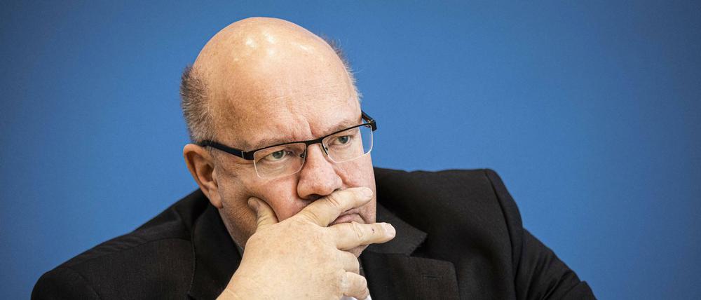 Wirtschaftsminister Peter Altmaier bei der Vorstellung der neuen Prognose.