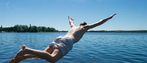 Trotz Corona - Schwimmen in den Berliner und Brandenburger Seen ist weiterhin erlaubt.