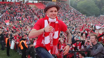Held in Rot-Weiß. Rafal Gikiewicz hatte großen Anteil an Unions erstem Aufstieg im vergangenen Jahr.