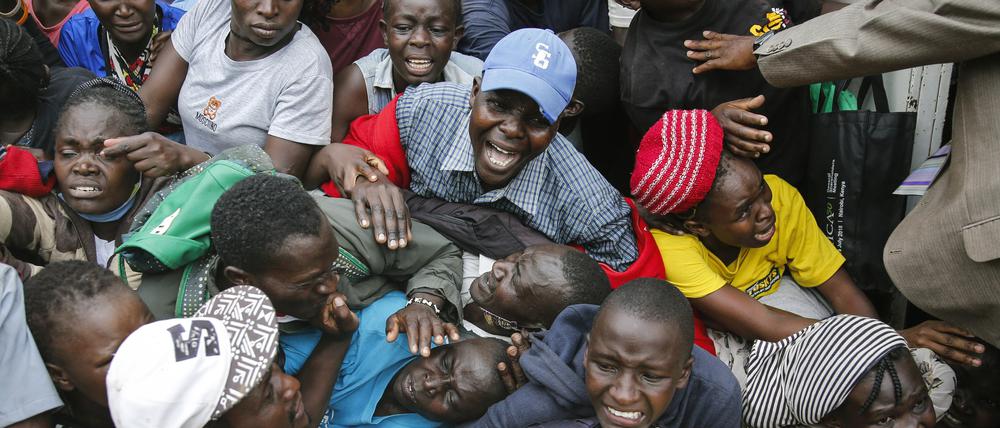 Kampf um Nahrungshilfe: Auch in Ländern, in denen die GIZ tätig ist, wie hier in Kenia, gefährdet die Pandemie die Versorgung der Bevölkerung.