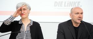 Die bisherigen Fraktionsvorsitzenden Carola Bluhm und Udo Wolf bei einer Klausurtagung der Linken im März 2020 in Potsdam.
