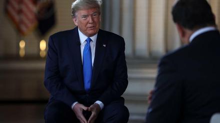 US-Präsident Donald Trump bei einem virtuellen Townhall-Meeting am Sonntag.