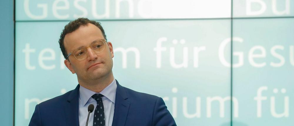 Bundesgesundheitsminister Jens Spahn bei einer Pressekonferenz.