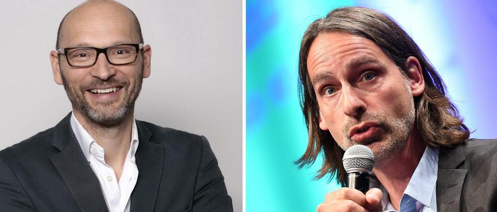 "Spiegel"-Chefredakteur Steffen Klusmann (links) und Philosoph Richard David Precht gehören der Hauptjury des Nannen-Preises an. 