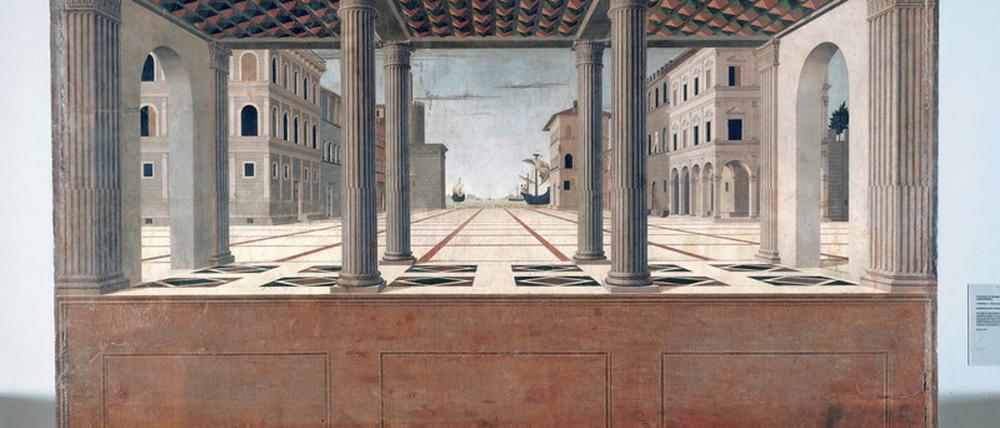 Leere Stadt. Francesco di Giorgio Martinis „Architektonische Vedute“ von 1490/1500 ist ab 12. Mai wieder in der Gemäldegalerie zu sehen.