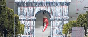 Christos Projekt für den Arc de Triomphe wurde wegen Corona verschoben.