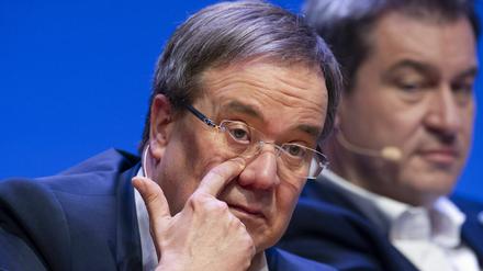 Rivalen: NRW-Ministerpräsident Armin Laschet (CDU) und Bayern Regierungschef Markus Söder (CSU) 