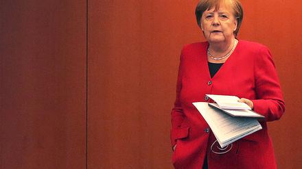 Bundeskanzlerin Angela Merkel vor einer Pressekonferenz, 6.5.2020