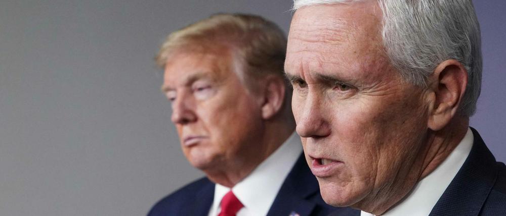 US-Vizepräsident Mike Pence mit seinem Chef Donald Trump 