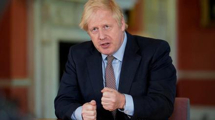 Der britische Premier Boris Johnson bei seiner TV-Ansprache
