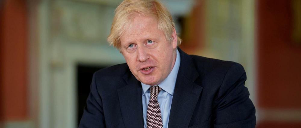 Der britische Premier Boris Johnson bei seiner TV-Ansprache