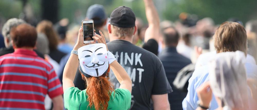 Demonstration gegen die Corona-Beschränkungen in Stuttgart