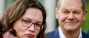 Kennen sich schon lange und schmiedeten die große Koalition: Ex-SPD-Chefin Andrea Nahles und Vizekanzler Olaf Scholz