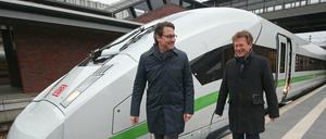 Bundesverkehrsminister Andreas Scheuer (CSU, links) und Bahn-Chef Richard Lutz.