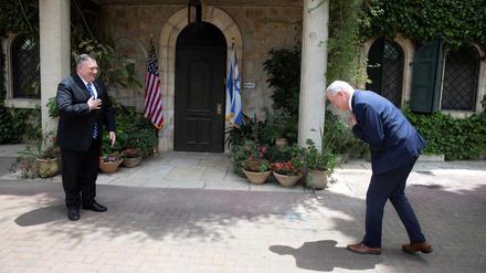 Auf gute Freunde. US-Außenminister Mike Pompeo (links) und Benny Gantz.