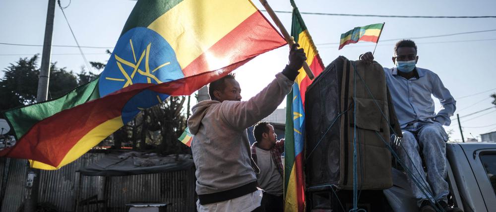 Demonstration in Addis Abeba gegen die TPLF.