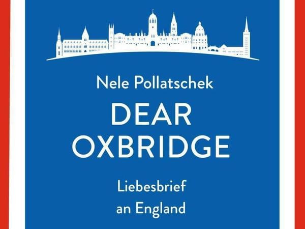 Buchcover mit der Silhouette des Campus von Oxford und einem Regenschirm.