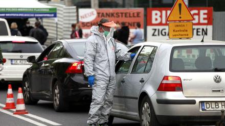 Lange Wartezeiten gibt es auch am Grenzübergang Stadtbrücke von Görlitz nach Zgorzelec.