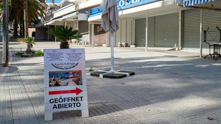 Geöffnet, aber leer. Auf Mallorca sind bislang nur Einheimische.