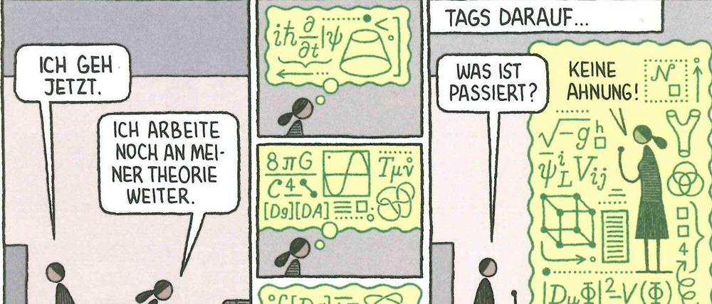 Komplexe Angelegenheit: Ein Strip aus „Abteilung für irre Theorien“. Für Komplettansicht auf Plus-Symbol klicken.