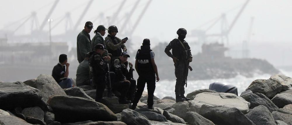 Venezuelanische Spezialkräfte in Macuto. 
