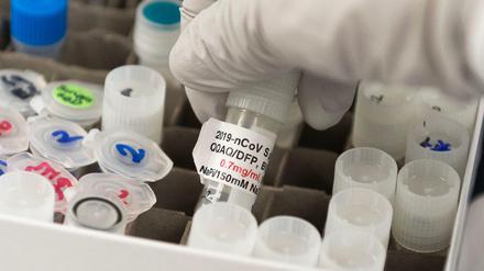 Proben zur Forschung am Coronavirus in einem US-Labor in Rockville, Maryland