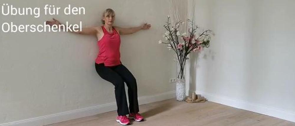 Fitness leicht gemacht. Oberschenkel trainieren, Rücken entlasten.