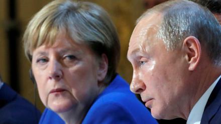 Bundeskanzlerin Angela Merkel und der russische Präsident Wladimir Putin.