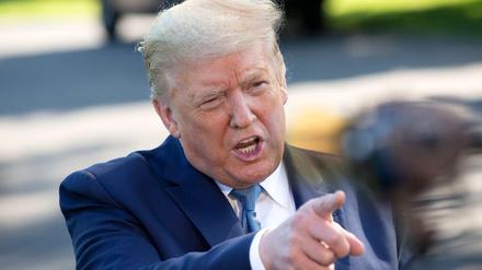 Präsident Trump, hier bei einer Rede in Maryland am Freitag. 