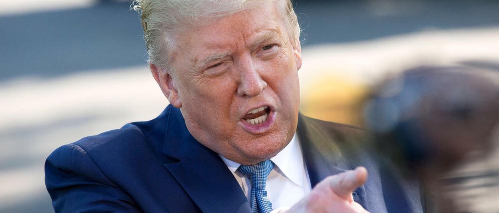 Präsident Trump, hier bei einer Rede in Maryland am Freitag.