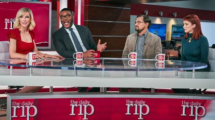 Schaulaufen der Stars: Cate Blanchett, Tyler Perry, Leonardo DiCaprio und Jennifer Lawrence (v. l.). 