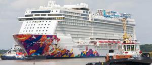 Die Meyer-Werft in Papenburg (Niedersachsen) baut Kreuzfahrtschiffe wie die "World Dream".