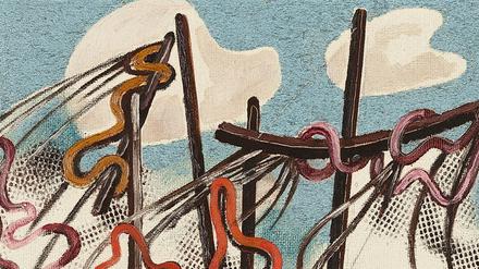 Juro Kubiceks Gemälde „Netze im Wind“ entstand 1946.