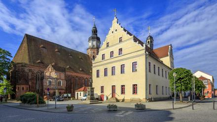 Der Marktplatz der Kreisstadt Herzberg.